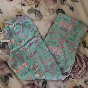 bobbie brooks light blue love pj pants